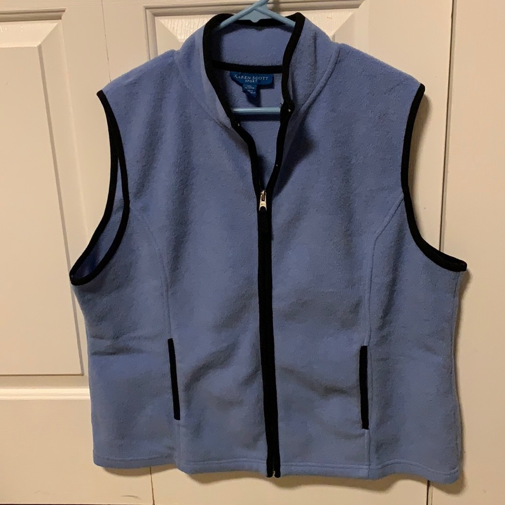 Karen Scott Flannel vest